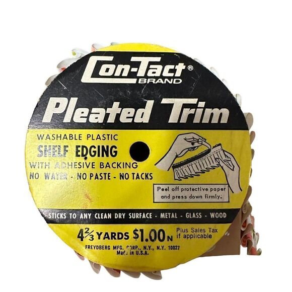 Vintage 70s Orange and Green Floral Shelf Edging - stick on - Picture 8 of 9